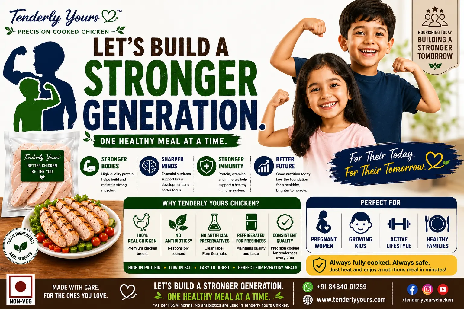 Building strong muscles with high protein chicken